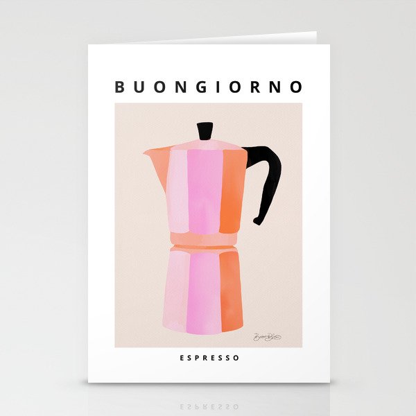 Moka Espresso Coffee Stationery Card Gallery Image 2