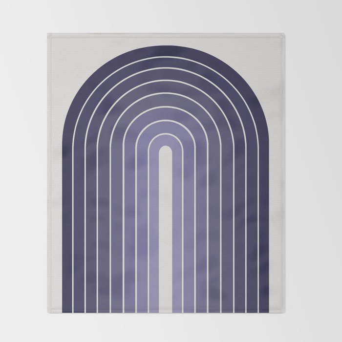 Gradient Arch XI Lavender Dusk Mid Century Modern Rainbow Throw Blanket Gallery Image 2