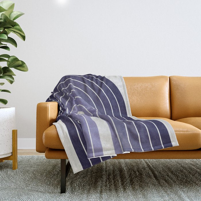 Gradient Arch XI Lavender Dusk Mid Century Modern Rainbow Throw Blanket Gallery Image 1