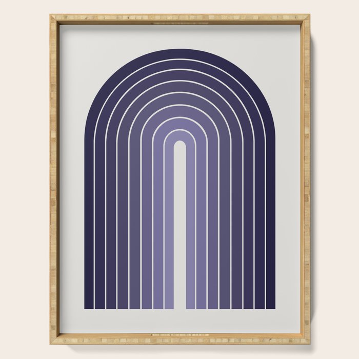 Gradient Arch XI Lavender Dusk Mid Century Modern Rainbow Serving Tray Gallery Image 1
