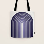 Gradient Arch XI Lavender Dusk Mid Century Modern Rainbow Tote Bag Gallery Image 1