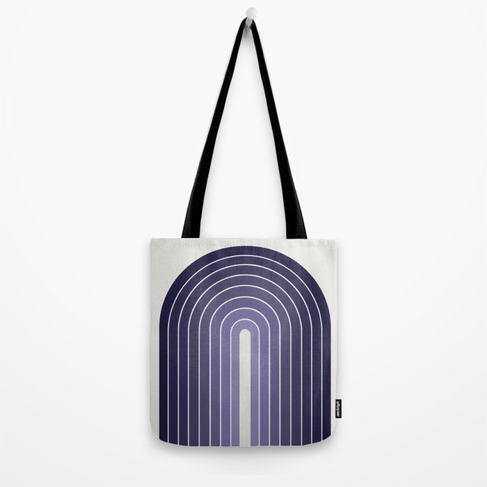 Gradient Arch XI Lavender Dusk Mid Century Modern Rainbow Tote Bag Gallery Image 2