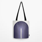 Gradient Arch XI Lavender Dusk Mid Century Modern Rainbow Tote Bag Gallery Image 2