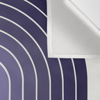 Gradient Arch XI Lavender Dusk Mid Century Modern Rainbow Wall Tapestry Gallery Image 3