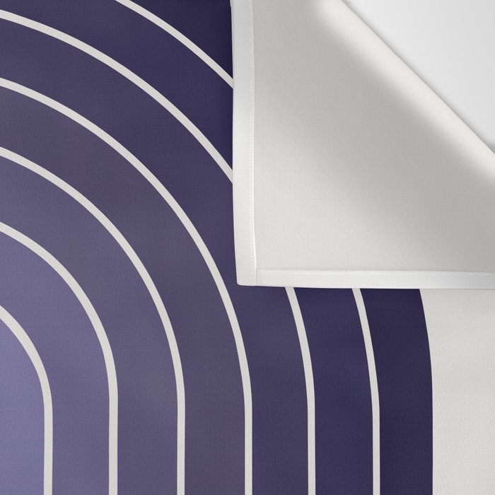 Gradient Arch XI Lavender Dusk Mid Century Modern Rainbow Wall Tapestry Gallery Image 3