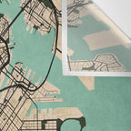 Boston City Map of the United States - Vintage Wall Tapestry Gallery Image 3