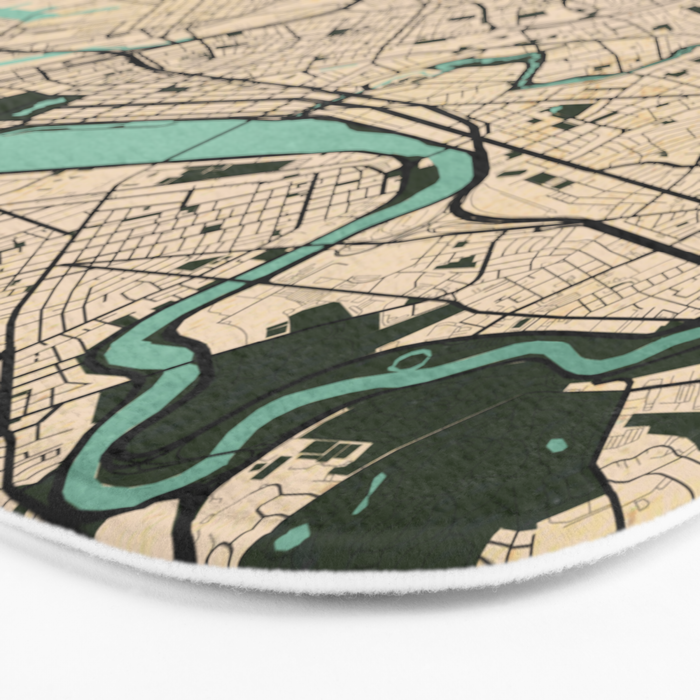 Boston City Map of the United States - Vintage Bath Mat Gallery Image 3
