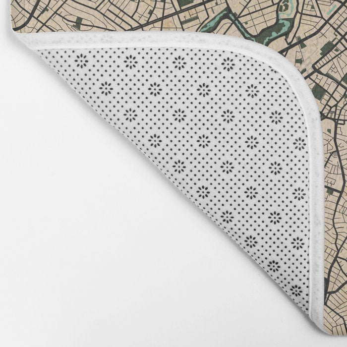 Boston City Map of the United States - Vintage Bath Mat Gallery Image 2