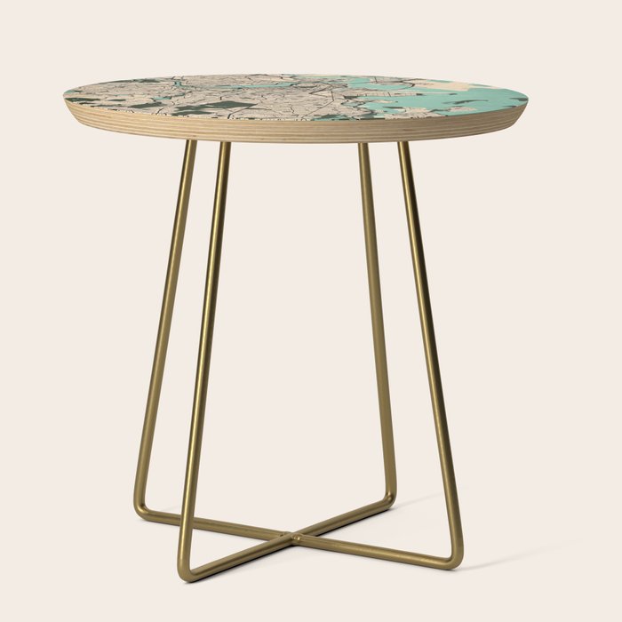 Boston City Map of the United States - Vintage Side Table Gallery Image 1