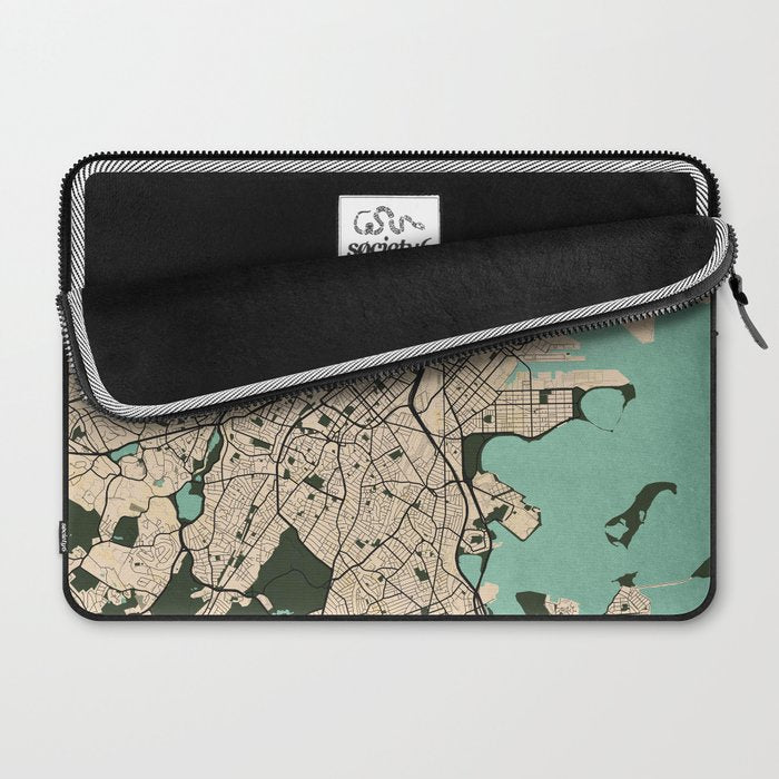 Boston City Map of the United States - Vintage Laptop Sleeve Gallery Image 2