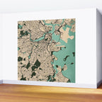 Boston City Map of the United States - Vintage Wall Mural Gallery Image 2