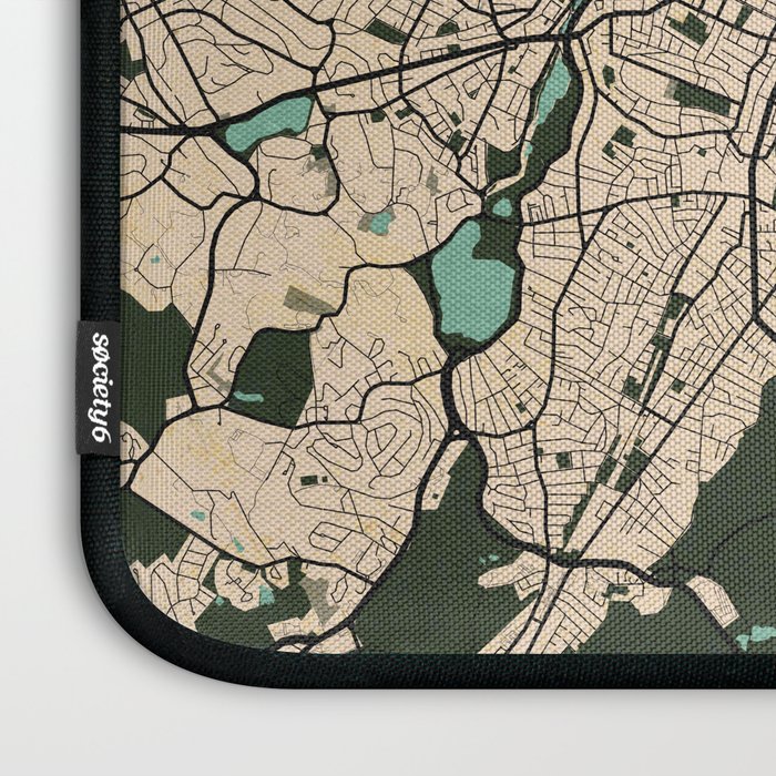 Boston City Map of the United States - Vintage Laptop Sleeve Gallery Image 3