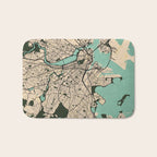 Boston City Map of the United States - Vintage Bath Mat Gallery Image 1