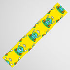 Retro earth planet cartoon character pattern Table Runner Gallery Image 3