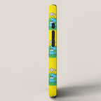 Retro earth planet cartoon character pattern iPhone Case Gallery Image 2