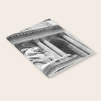 New York Public Library Lion and Facade New York City black and white photograph Notebook Gallery Image 2
