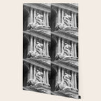 New York Public Library Lion and Facade New York City black and white photograph Wallpaper Gallery Image 2