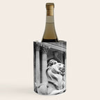 New York Public Library Lion and Facade New York City black and white photograph Wine Chiller Gallery Image 1