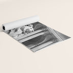 New York Public Library Lion and Facade New York City black and white photograph Yoga Mat Gallery Image 2