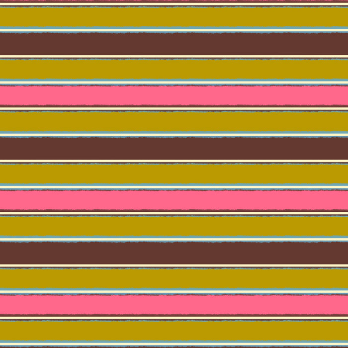 Retro Eclectic Watercolor Paper Stripes Pattern Pink Chartreuse Brown Blue Cream Coffee Mug Gallery Image 2