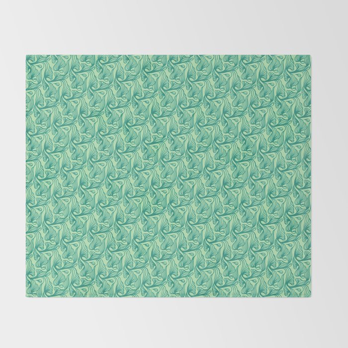 AT Pattern 3 Green Throw Blanket Gallery Image 2