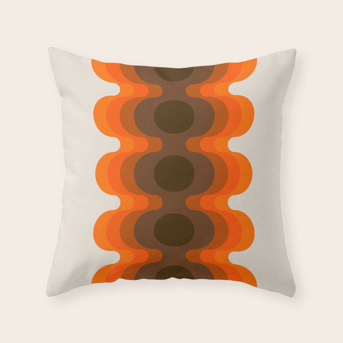 Echoes - Golden Throw Pillow Gallery Image 1
