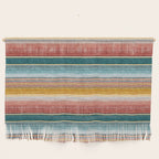 serape southwest stripe - orange & teal Wall Hanging Gallery Image 1