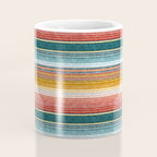 serape southwest stripe - orange & teal Coffee Mug Gallery Image 4