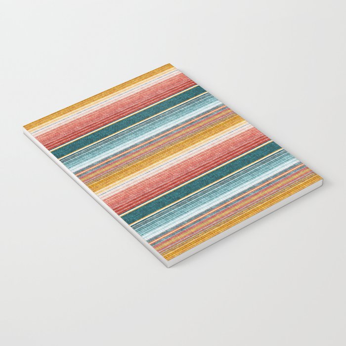 serape southwest stripe - orange & teal Notebook Gallery Image 3