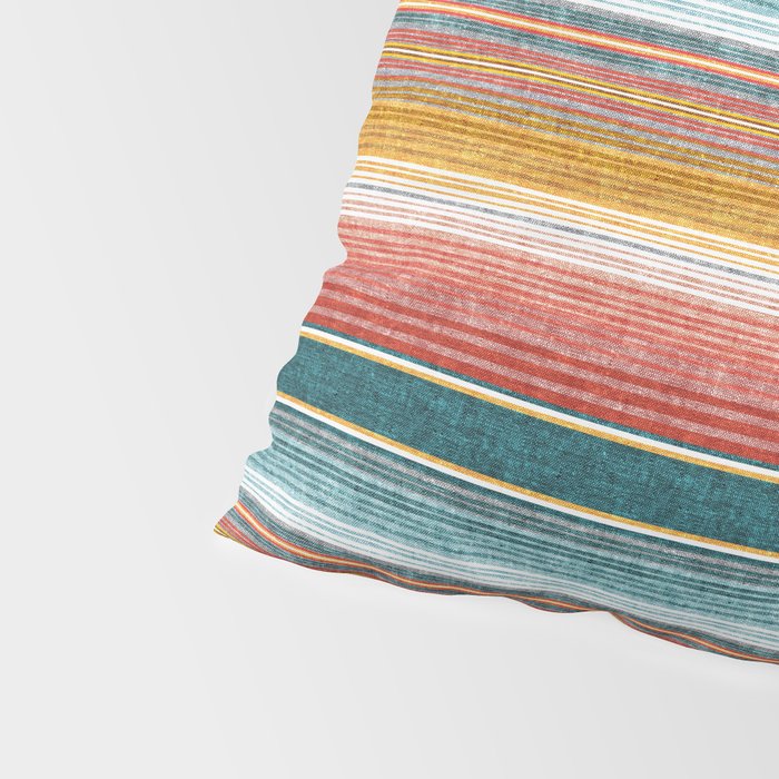 serape southwest stripe - orange & teal Pillow Sham Gallery Image 4