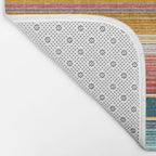 serape southwest stripe - orange & teal Bath Mat Gallery Image 2