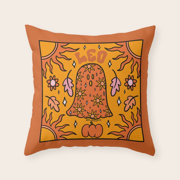 Leo Ghost Throw Pillow Gallery Image 6