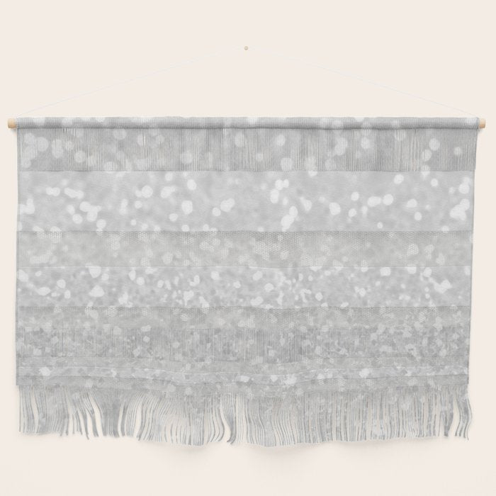 Chic elegant glamour white faux glitter Wall Hanging Gallery Image 1