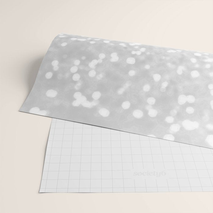 Chic elegant glamour white faux glitter Wrapping Paper Gallery Image 2