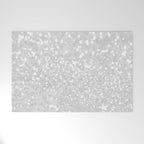 Chic elegant glamour white faux glitter Welcome Mat Gallery Image 1