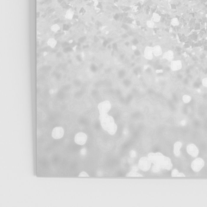 Chic elegant glamour white faux glitter Poster Gallery Image 3