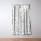 Chic elegant glamour white faux glitter Window Curtain Gallery Image 3