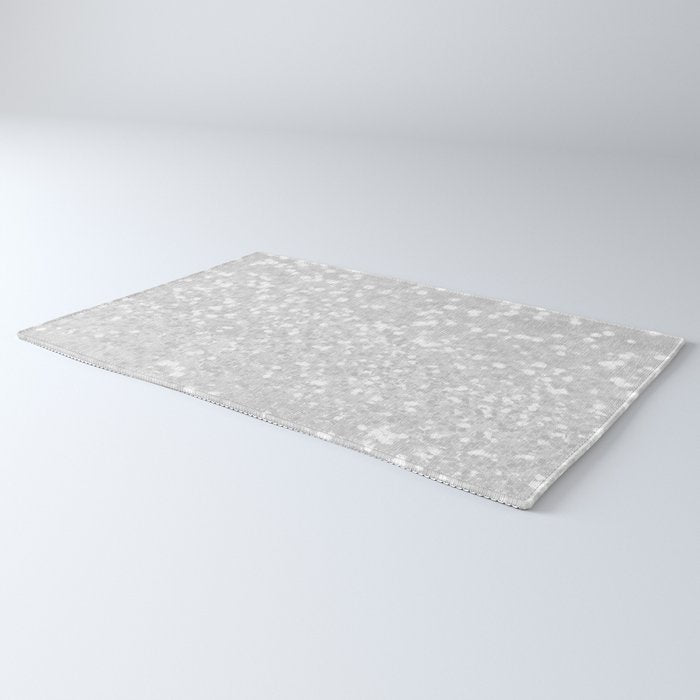 Chic elegant glamour white faux glitter Rug Gallery Image 3
