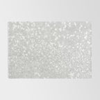 Chic elegant glamour white faux glitter Rug Gallery Image 2