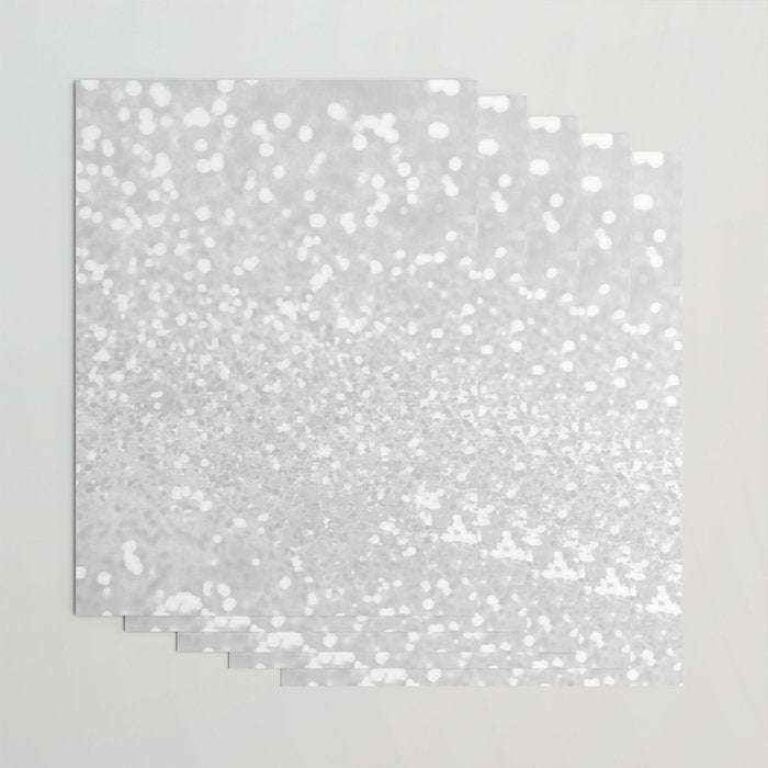 Chic elegant glamour white faux glitter Wrapping Paper Gallery Image 3