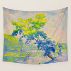 Bending Tree 1905 Henri-Edmond Cross Neo-Impressionism Pointillism Oil Painting Wall Tapestry Gallery Image 4