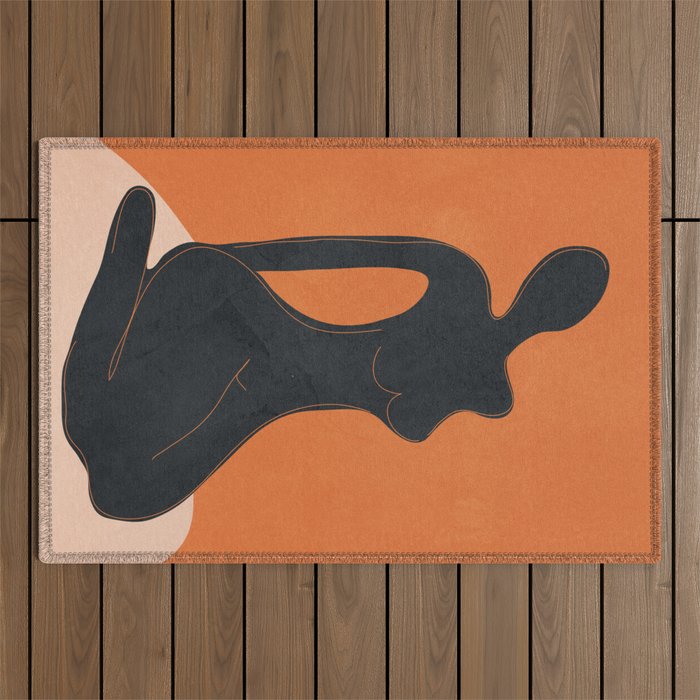 Abstract Nude II Outdoor Rug Gallery Image 1