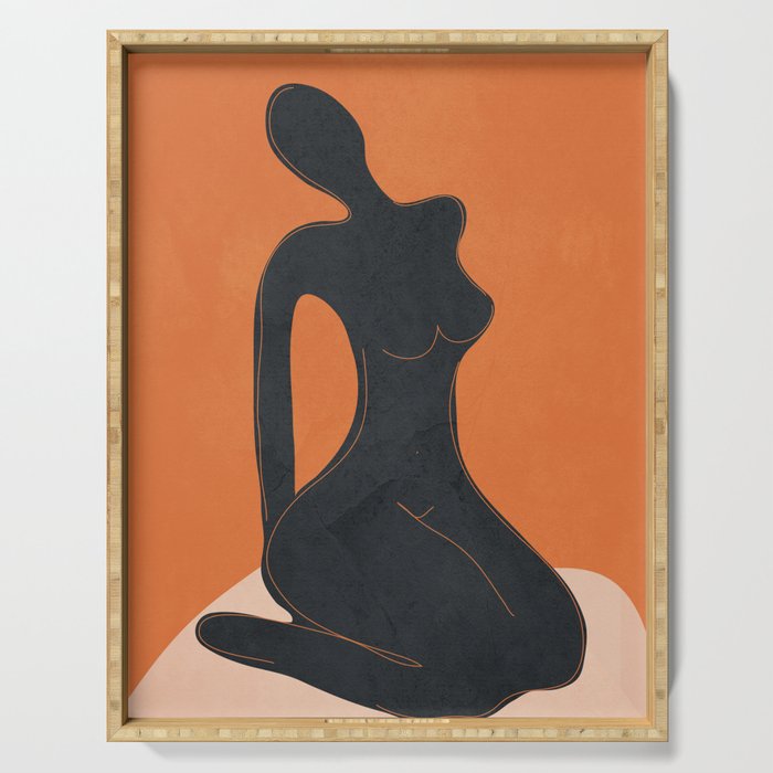 Abstract Nude II Serving Tray Gallery Image 1