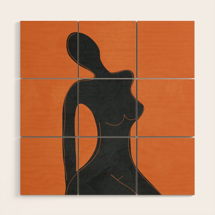 Abstract Nude II Wood Wall Art Gallery Image 1