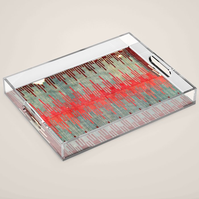 Sivas Antique Turkish Kilim Print Acrylic Tray Gallery Image 1