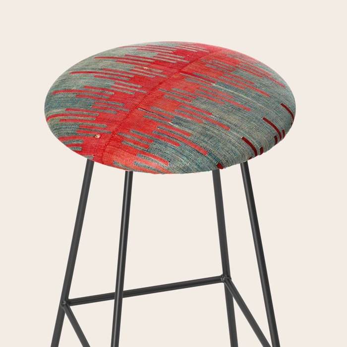 Sivas Antique Turkish Kilim Print Stool Gallery Image 2