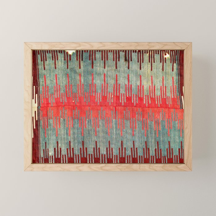 Sivas Antique Turkish Kilim Print Mini Art Print Gallery Image 1