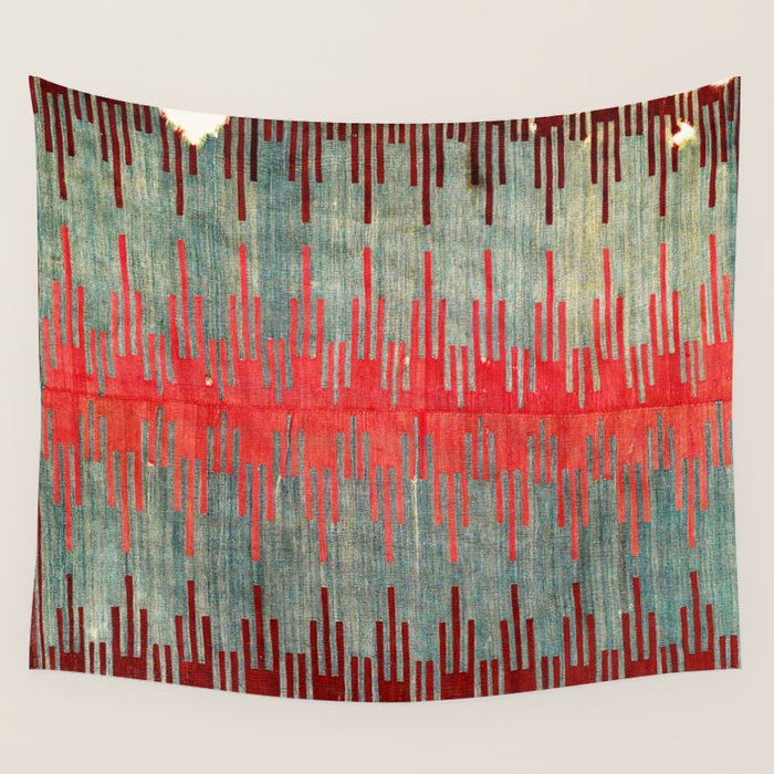 Sivas Antique Turkish Kilim Print Wall Tapestry Gallery Image 4
