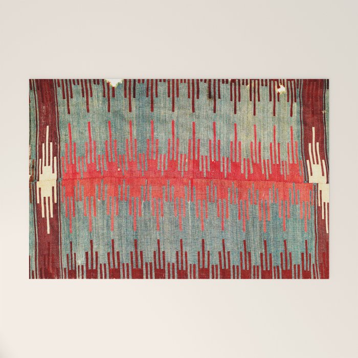 Sivas Antique Turkish Kilim Print Welcome Mat Gallery Image 1