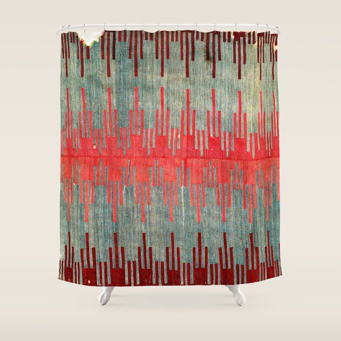 Sivas Antique Turkish Kilim Print Shower Curtain Gallery Image 1